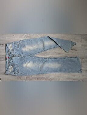 Vintage Bongo Lightwash Button Fly Bootcut Denim Jeans sz17/XL